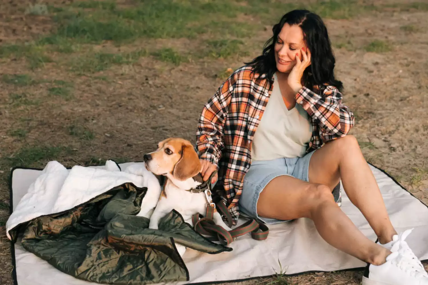 beach or picnic blanket